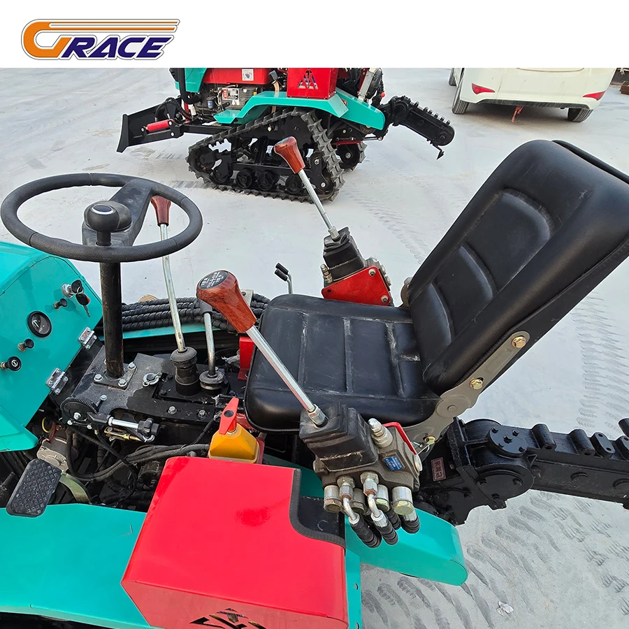 Crawler Tractor Drop Spreader With Front End Loader 50HP Rotary kubota Engine Japanese Engine 4x4 Diesel Micro Farm Tractor