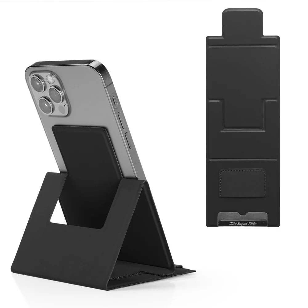 

Универсальный складной кожаный держатель-подставка для iPhone 16 15 14 13 Pro Max Plus Samsung S24 S23 Ultra FE Pixel 9 8, Настольная поддержка
