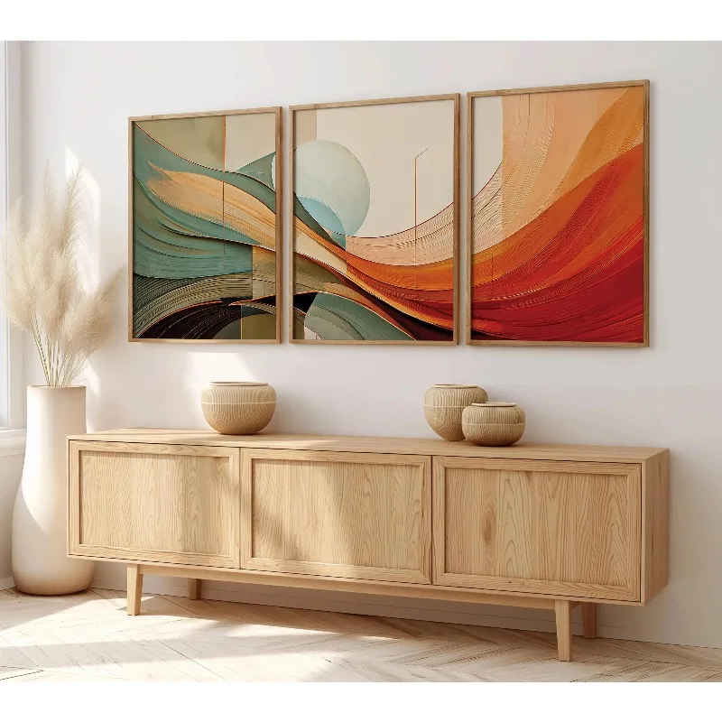 Calming 3 Piece Wall Art Set | Triptych Wall Art | Cool Posters Set Above Bed Decor | Wall Art Room Decor Aesthetics Poster