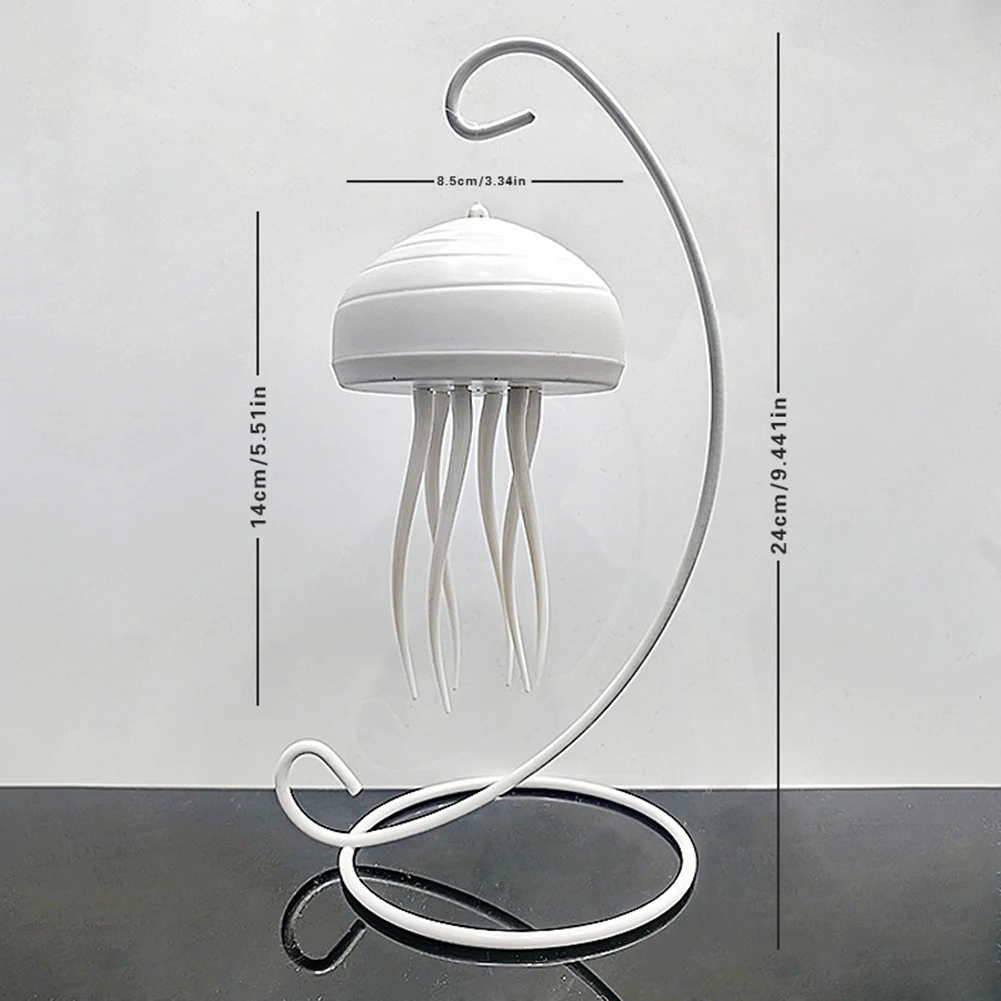 Jellyfish Night Light Dynamic Rotation Atmosphere Light Voice Control Table Lamp Bedside Lamp for Home Decor