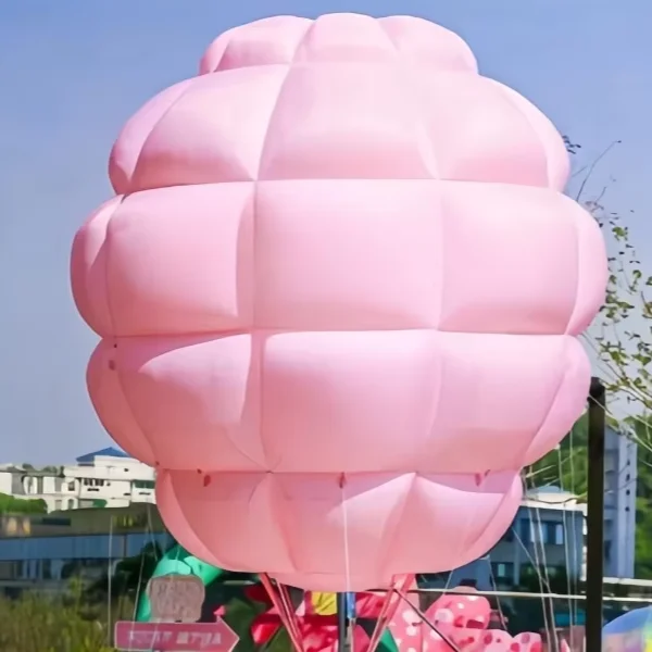 Nadmuchiwane logo, duży, nadmuchiwany balon na ogrzane powietrze z PVC do reklamy na zewnątrz w supermarkach, z dmuchawą, łatwy montaż, lekki.