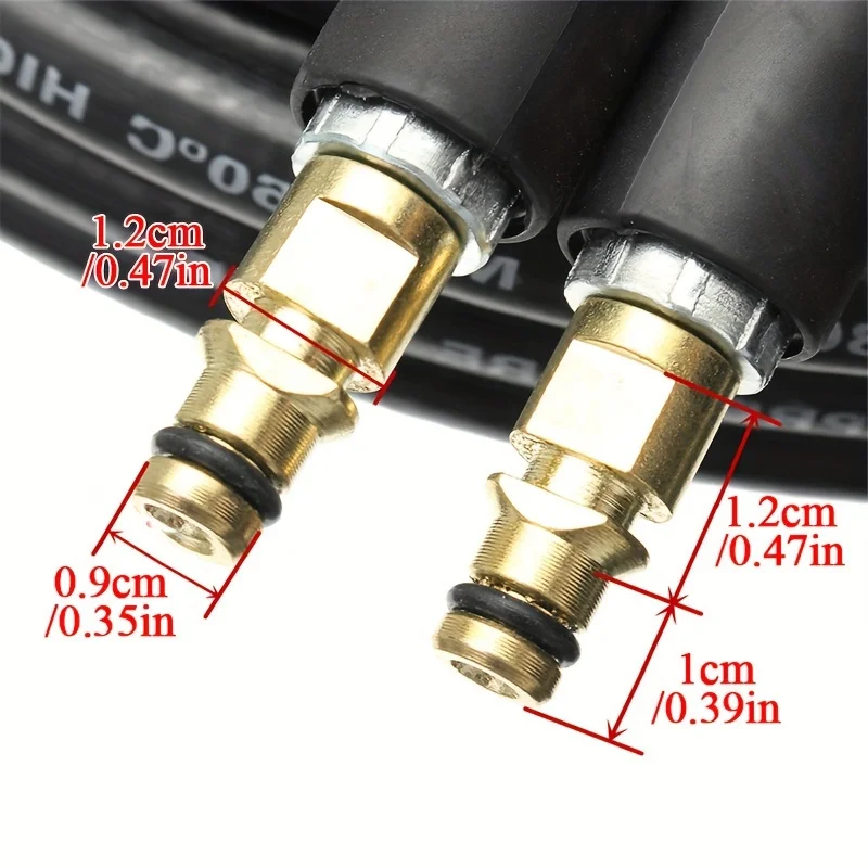 10M High Pressure Washer Hose with Copper Connectors for Karcher K2 K3 K4 K5 - Durable and Flexible Cleaning Pipe Accessories