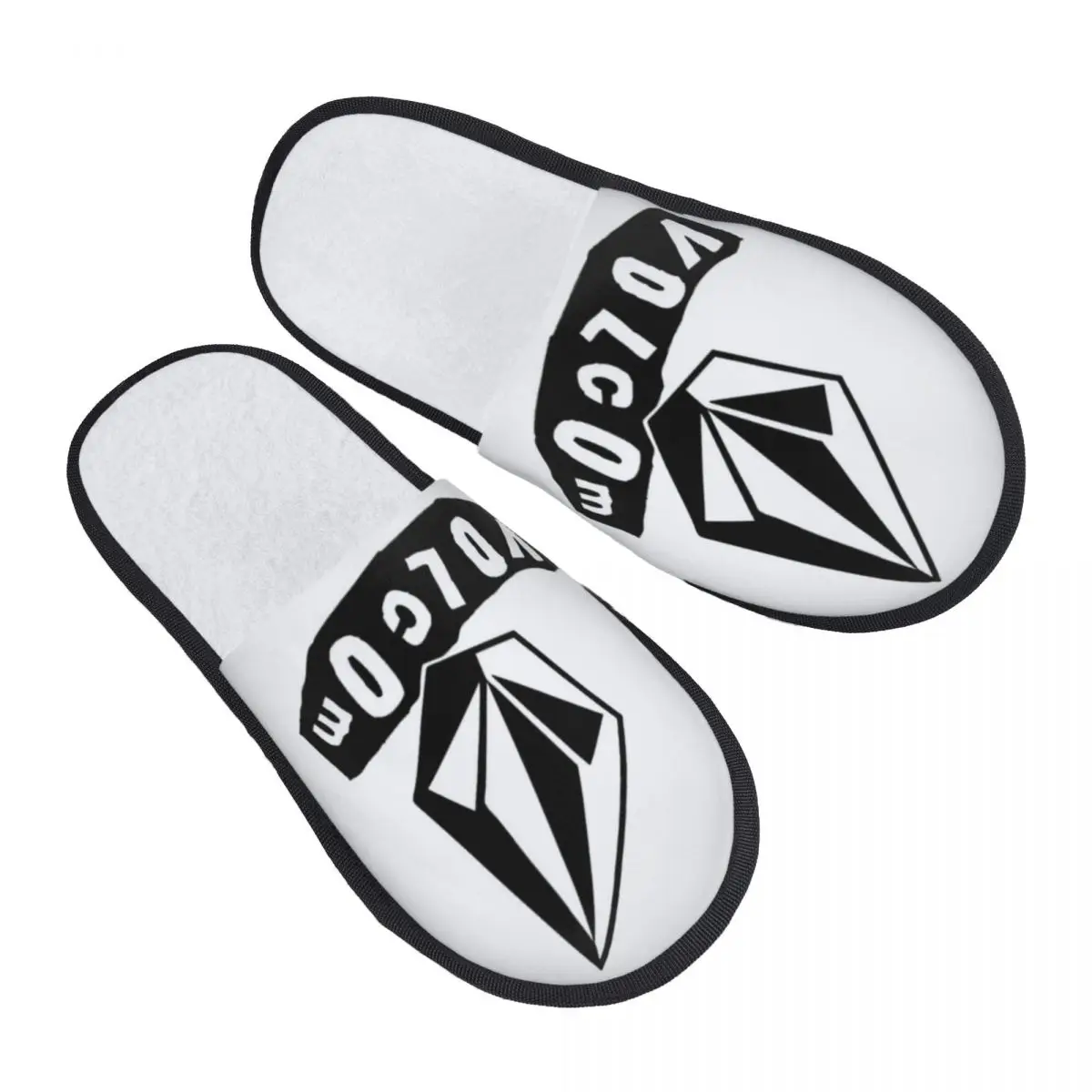 Custom Volcoms Logo House Slippers Women Soft Memory Foam Slip On Spa Slipper Shoes