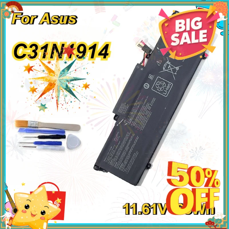 SWZY New 11.61V 63Wh  C31N1914 Laptop Battery for Asus ZenBook 14 UX425QA UX435EAL UX435EG UX425UG U4800EGL Notebook Battery 3 C