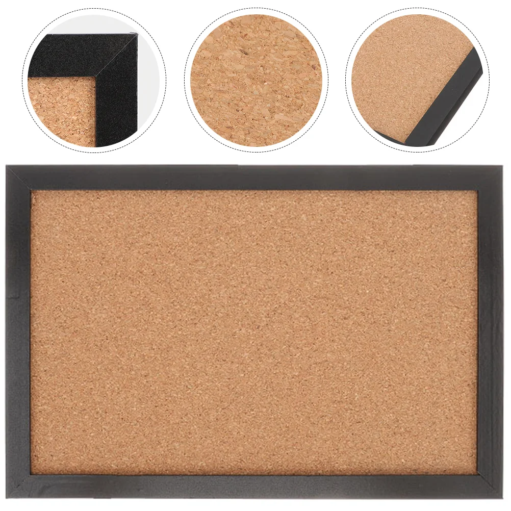 

With Box Cork Board Office Desktop Decor Wood Picture Boards for Walls Reminder Bulletin