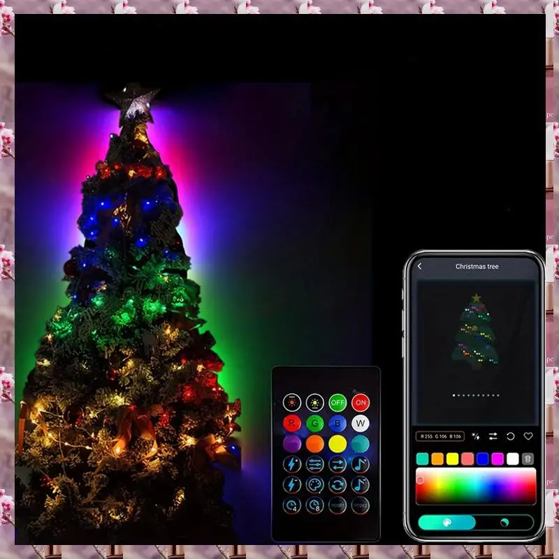 2025 1Set RGB Phantom Color String Lights Set Controllo punto intelligente Luci ambientali impermeabili Fata String Light, 1 Set RGB Ph