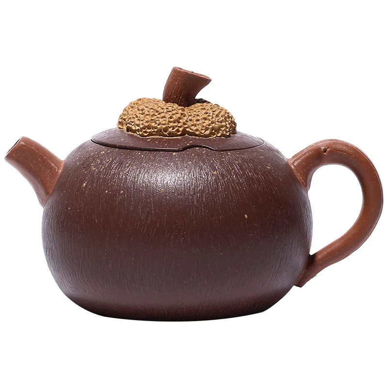 Authentic Yixing Tea Pot Purple Clay Mangosteen Shape Teapot Handmade Raw ore Beauty Kettle Chinese Tea Ceremony Customized