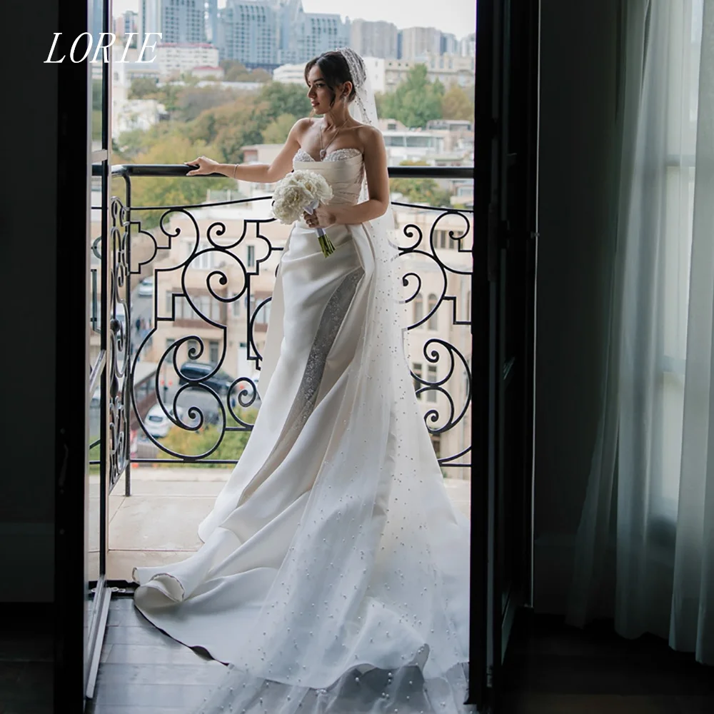 

LORIE Luxury Beading Mermaid Wedding Dress Strapless Bridal Dresses Sweetheart Elegant Wedding Gown Customized 2026