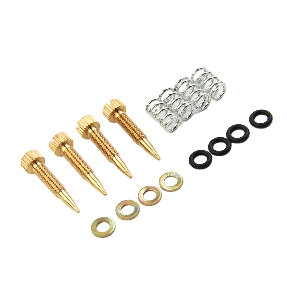 Achieve Smooth and Efficient Fuel Mixture with 4 Solid Brass Air Mixture Screws Part 64750001 for Weber DCOE or IDF