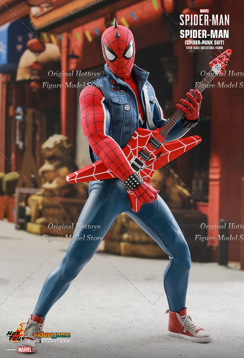 HT HotToys VGM32 1/6 Scale PS4 Game Edition Suit Punk Spider-Man Full Set 12-inch Action Figure Model Fans Gifts Collection