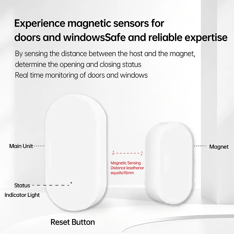 Tuya Smart WiFi/ZigBee Door and Window Sensor Remote Real-time Alert Whole House Smart Interconnection