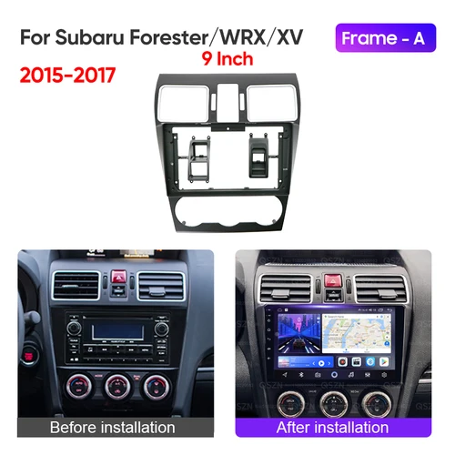 Imagen 2 del producto Para SUBARU FORESTER/WRX/XV 2012-2017 marco de Radio Multimedia para coche Panel de Fascia soporte de montaje para tablero adaptador decodificador Canbus