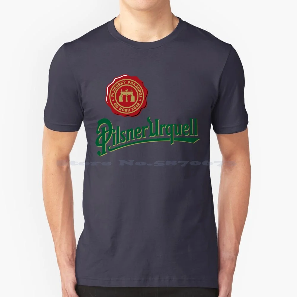 Vintage Pilsner Urquell Design T Shirt 100% Cotton Tee Beer Pilsener Pilsner Urquell Brewery Glass Lager 1842 Plzen Czech