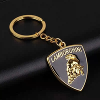 Metal Car Logo Keychain Key Ring Anti-Loss Keyring Pendant For Lamborghini Urus Huracan Aventador Premium Revuelto Accessories