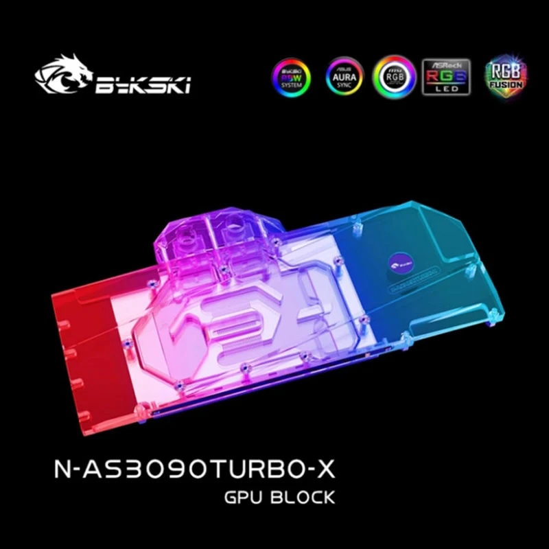 

Bykski N-AS3090TURBO-X GPU Water Block for ASUS RTX3090/3080ti TURBO Video Card Cooled/ with Backplane Copper Radiator Coolling