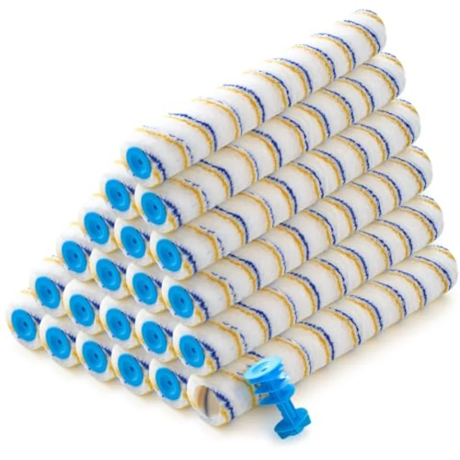 

24 Pcs 18 Inch Paint Roller Covers 3/8" Nap Roller Covers Large Microfiber Wide Painting Kit for House Walls Ceilings Supplies (