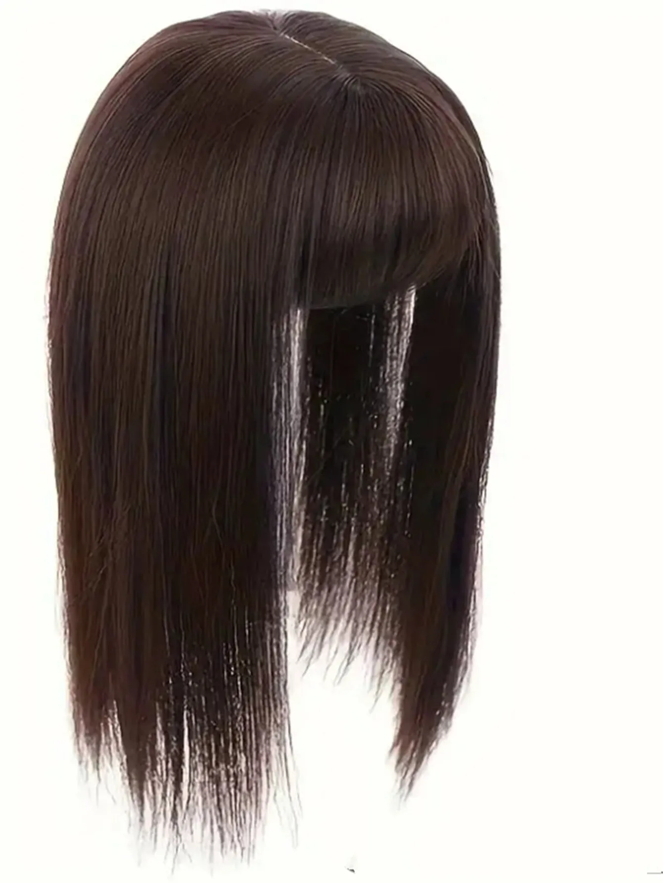 Synthetic wig Toppers With Bangs Clip In Hair Topper  Pieces For Thinning Hair Hair Loss Cover Gray Hair Hair Accessories