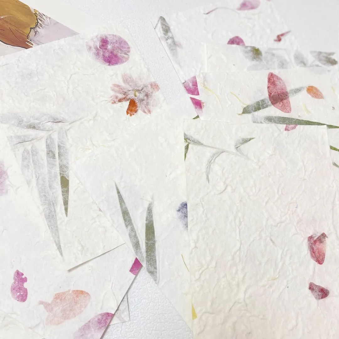 8Pcs Vintage Flower Grass Art Paper Scrapbooking Supplies DIY Junk Journal Planner Collage Background Paper Decoration Paper