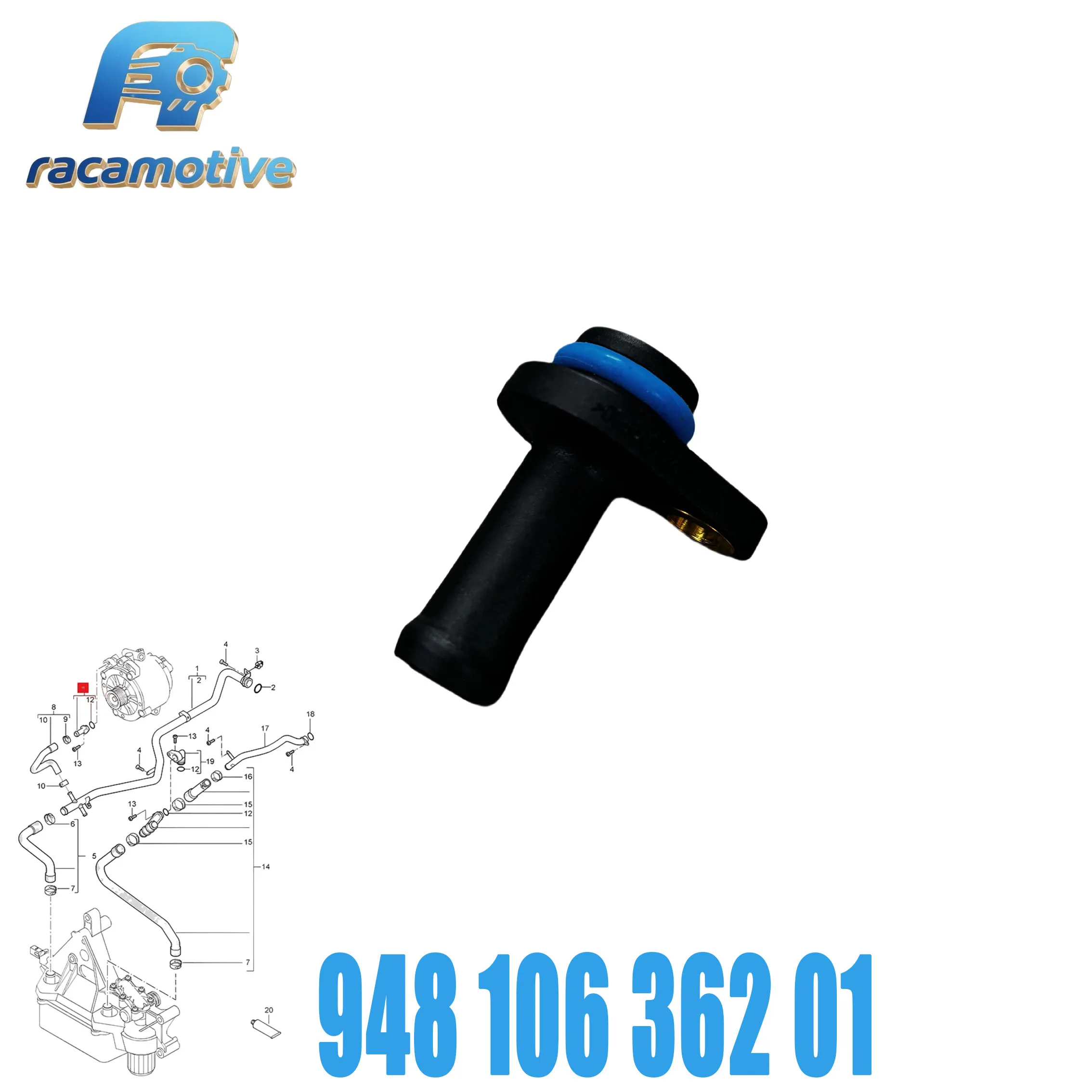 جديد 94810636201 لبورشه كايين موصلات أنابيب مياه تبريد السيارات موصلات أنبوب تبريد الزيت 948 106 362 01. #6