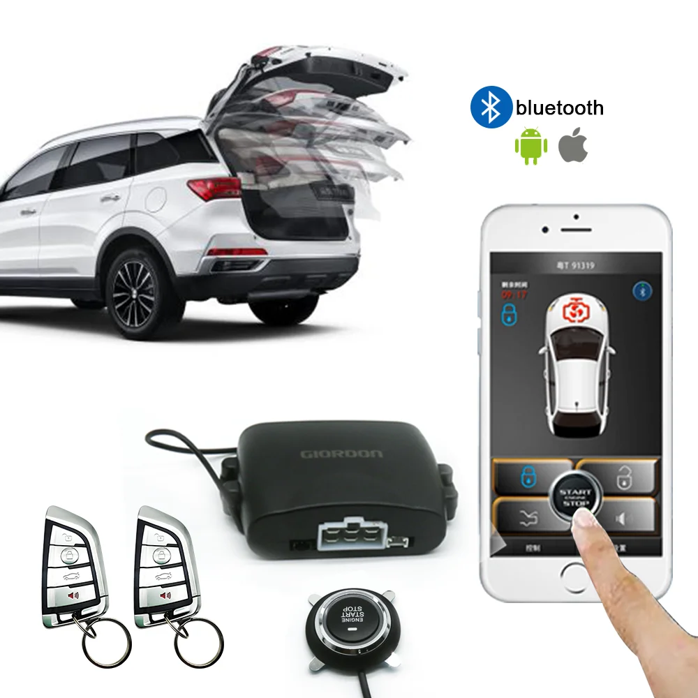 

NEW Universal Car SmartPhone Control PKE Car Alarm System Passive Auto Central Locking Car Door Keyless Push Remote Button G6228