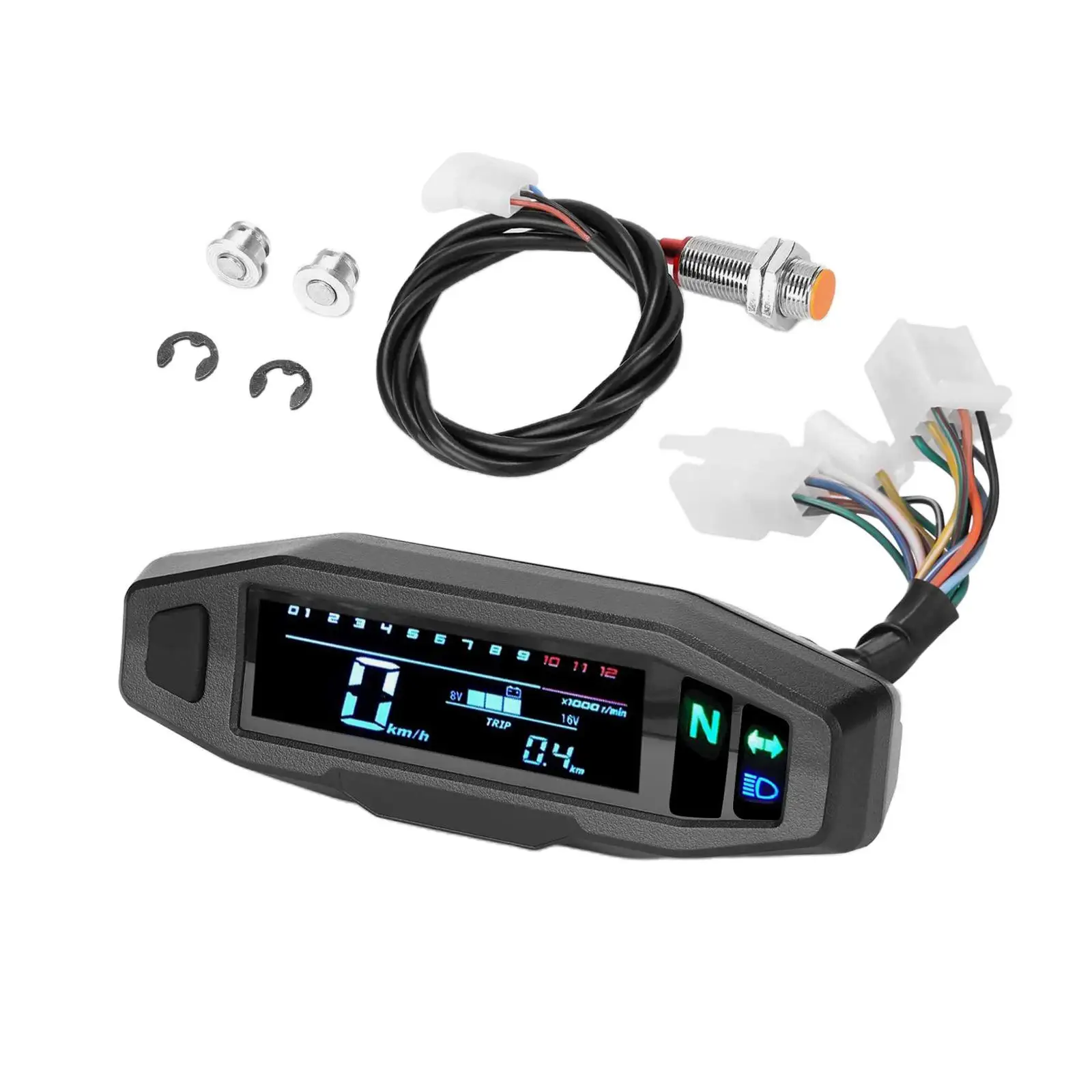 Mini Motorcycle Meter Tachometer Accessories DC 12V Speed Oil Level Gauge Speed