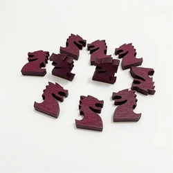 10pcs/lot 20*16*5mm Wooden Dragon Shape Mark Chess Pieces Board Game Accessories