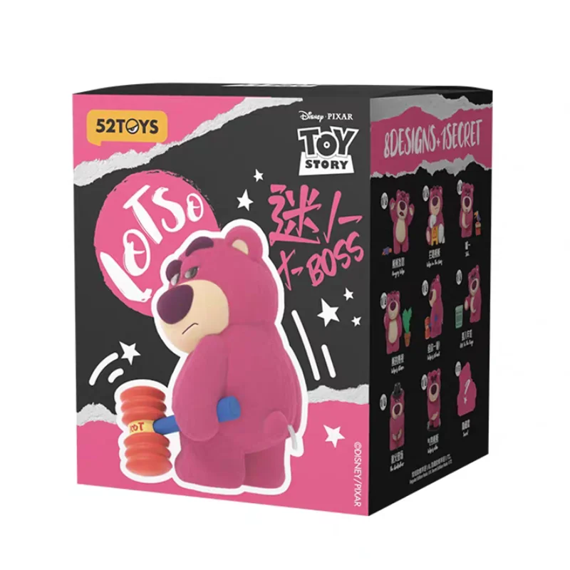 Oso de fresa encantador guía de gran jefe tres generaciones de figuras juguetes de moda adornos flocados periféricos regalo