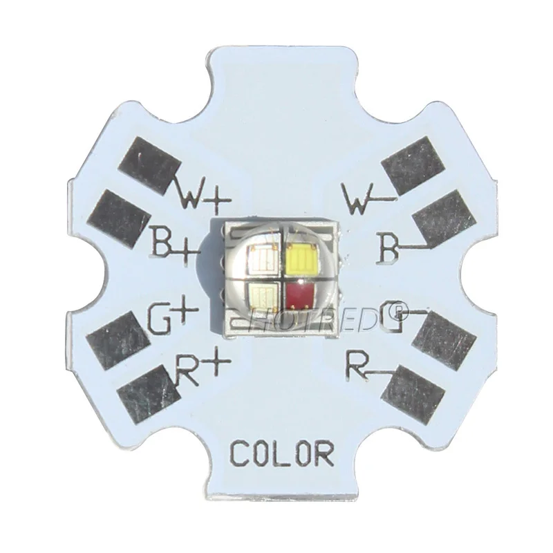 10PCS 5050-T6L2 XLM Ceramic RGBW RGB White Color 12W High Power LED Lamp 4-Chip 20mm Star PCB Board DIY for Stage Lighting Bead