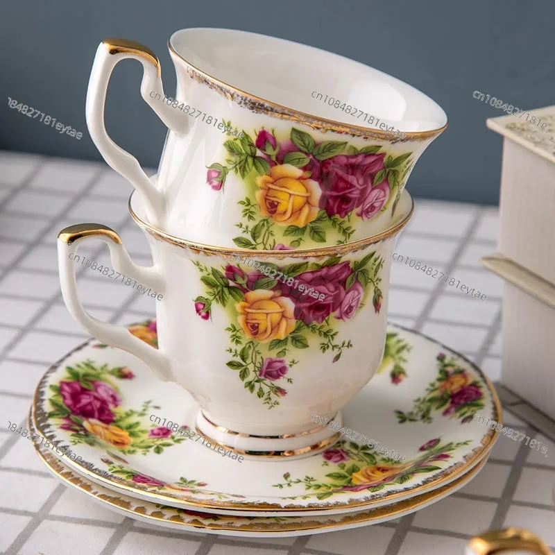 European Bone Porcelain Coffee Set with Gold Afternoon Tea Set, English Coffee Cup, Tea Pot Gift