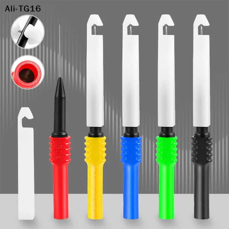 1/5Pcs Handheld Oscilloscope For Automotive Electrician Multimeter Probe Test Needle Back Pin Banana Plug Diagnostic Tester