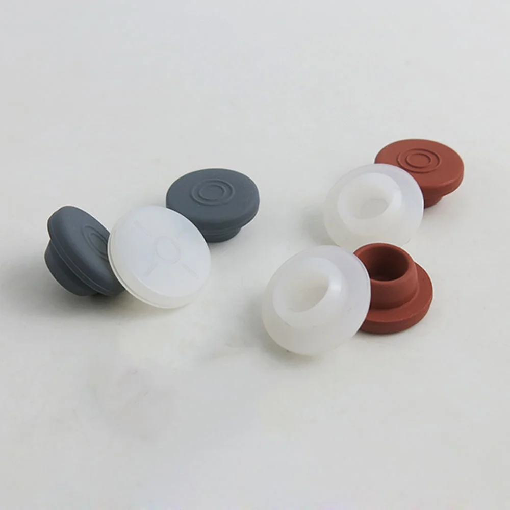 100pcs Butyl Silicone Red Rubber Stopper for 13mm 20mm flip off cap bottle vials using only stopper