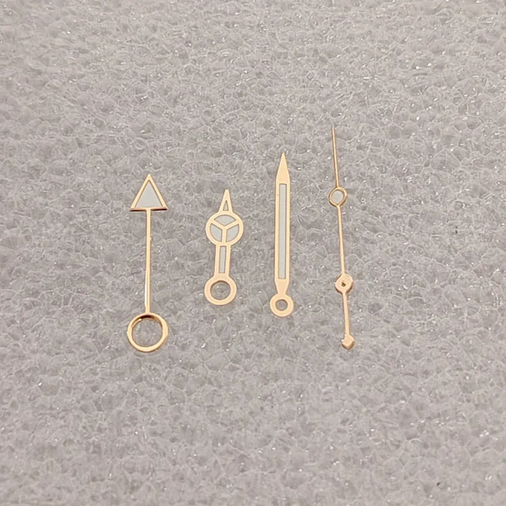 1 Set Gold/Rose Gold Watch Hands Green Luminous NH34 Hands GMT Pointers for NH34 Movement Watch Needle Accessories