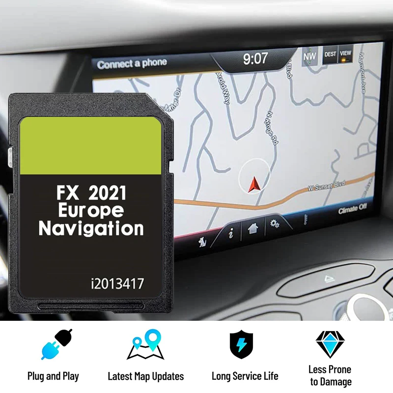 

Навигационная карта для Ford FX 2021 C-Max Focus, обновление для ЕС, SD-карта, быстрая доставка, в комплекте антизапотевающая пленка.