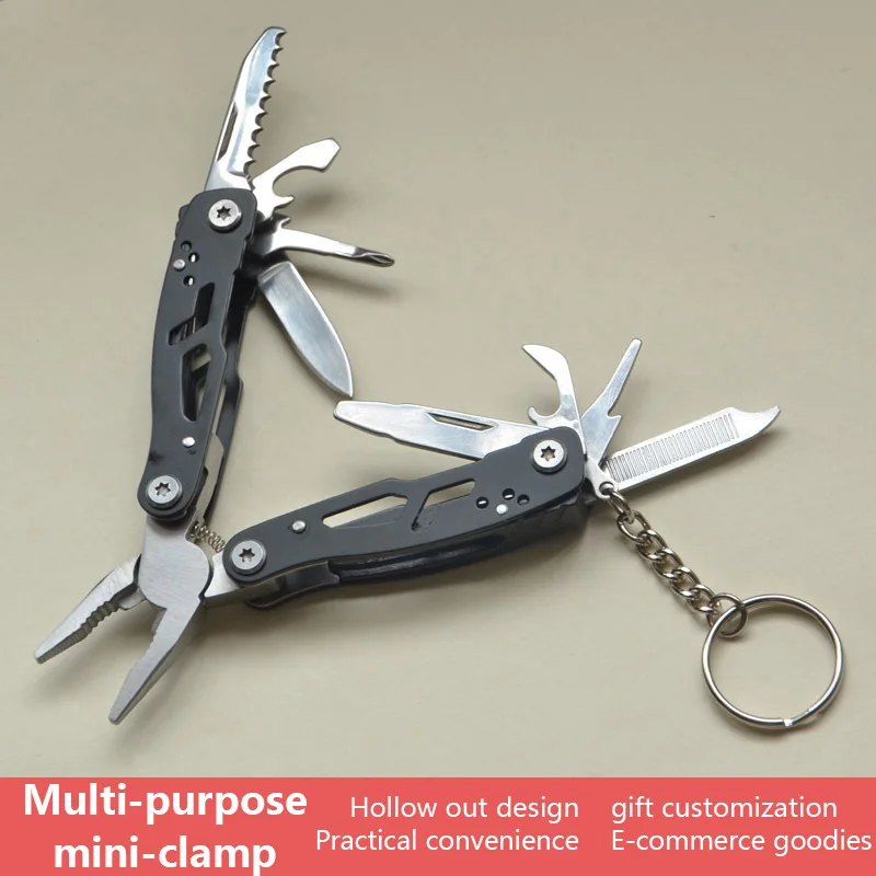 Tragbare Mini Multitool 420 Edelstahl Multitool Zange Messer Schraubendreher für Outdoor Survival Camping Jagd Wandern Werkzeuge