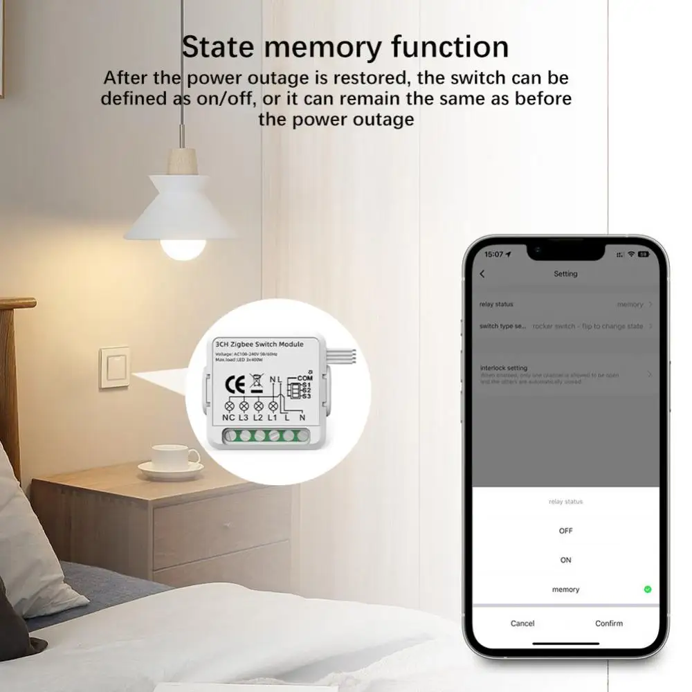 1~5PCS Smart Switch Reliable Versatile Multi-channel Control Hands-free Voice Commands Easy Installation And Integration