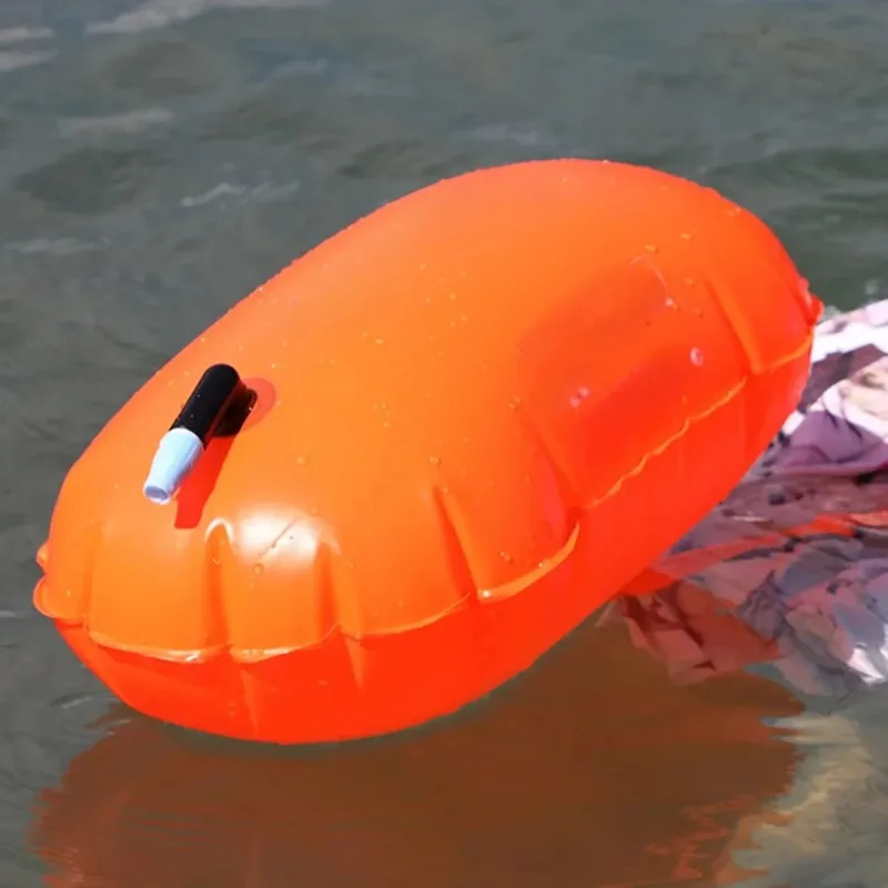 Boya de natación flotador bolsas secas al aire PVC seguridad inflable deporte acuático bolsa flotante con boquilla de llenado de aire grande 48x28cm