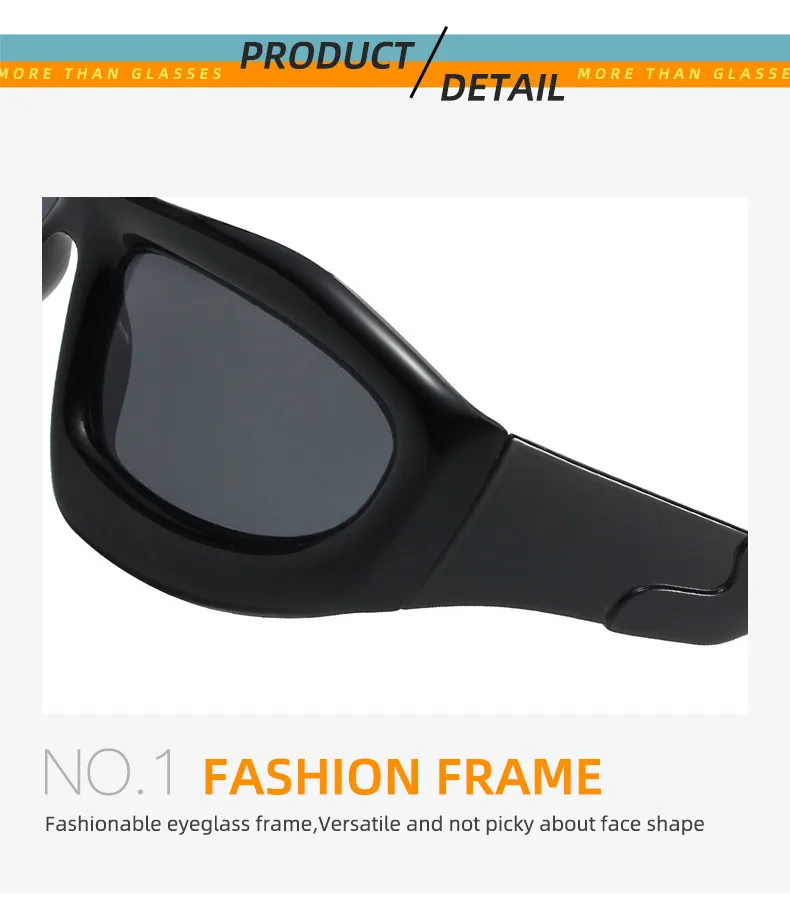 Neue Mode Blau Spiegel Y2k Sonnenbrille Für Frauen Vintage Übergroßen Cat Eye Sonnenbrille Männer Hip Hop Punk Brillen Weibliche Shades – Detail 9