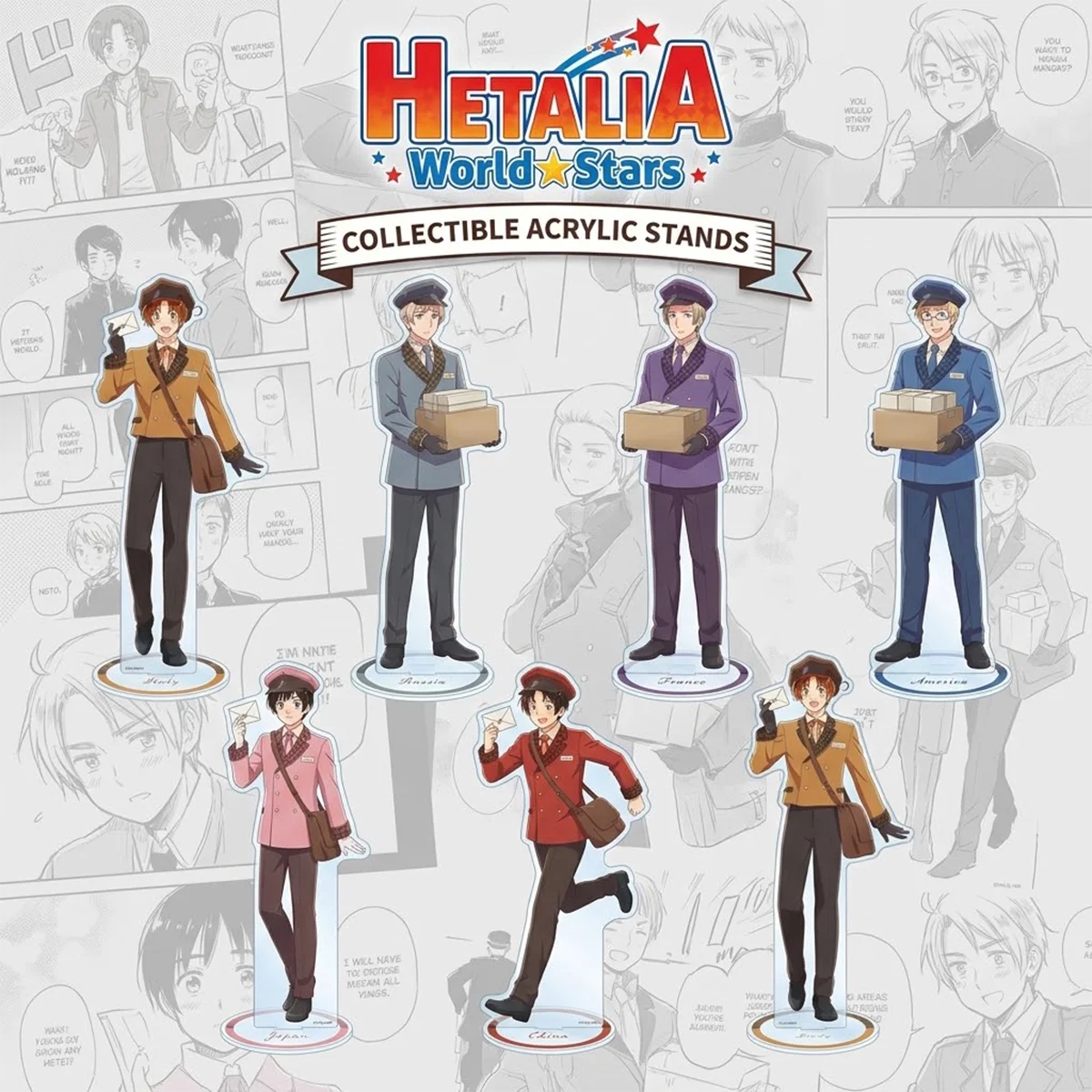 Anime Hetalia World Stars APH 15cm Acrylic Stand Combo Halloween Present Table Display Otaku Ornament Desk Decor Keychain