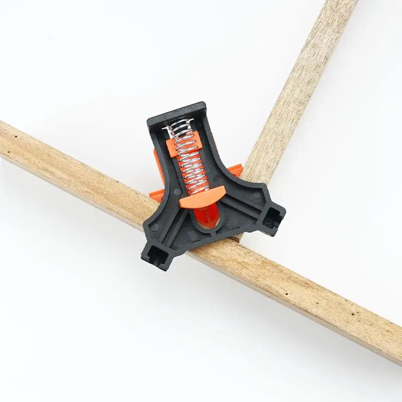 

1/4pcs 90 Degree Corner Clamps For Woodworking, Fast Adjustable Quick Spring Loaded Woodworking Clamps,Cabinets,Photo Framing