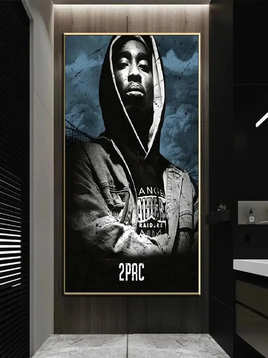 Tupac Shakur  Biggie Smalls Wall Art Poster  Hip Hop Legends PAC Canvas Prints for Living Room Decor  Rapper Singer Picture  Hom