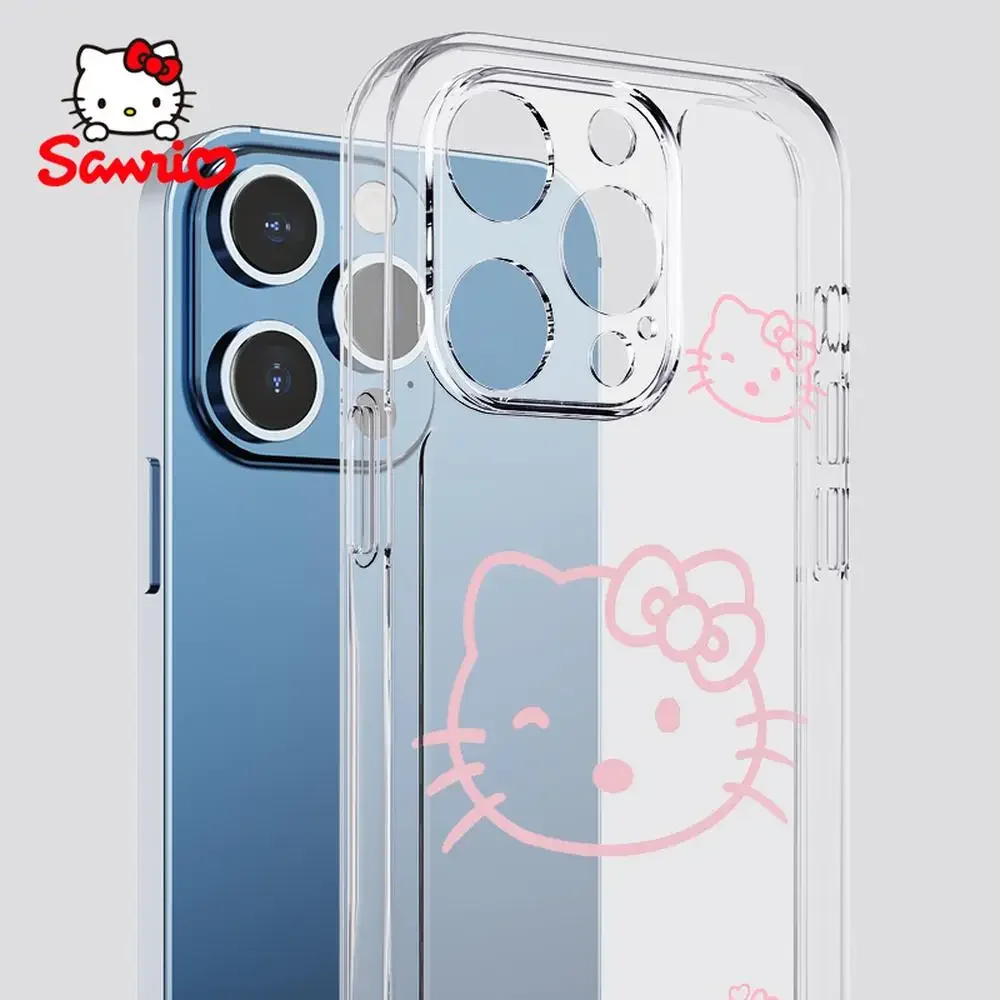 

Чехол для телефона Sanrio Hellokitty для iPhone 16/15/14/13/12/11/x/xs/xs Max/pro Max, чехол для iPhone для девочек, милый аксессуар Hello Kitty