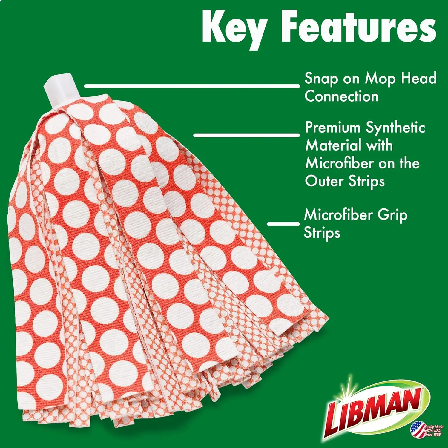 

Kit – for Tough Messes and Powerful Cleanup – Easy to Wring, Long Handled Wet Mop for Hardwood, Tile, Laminate.