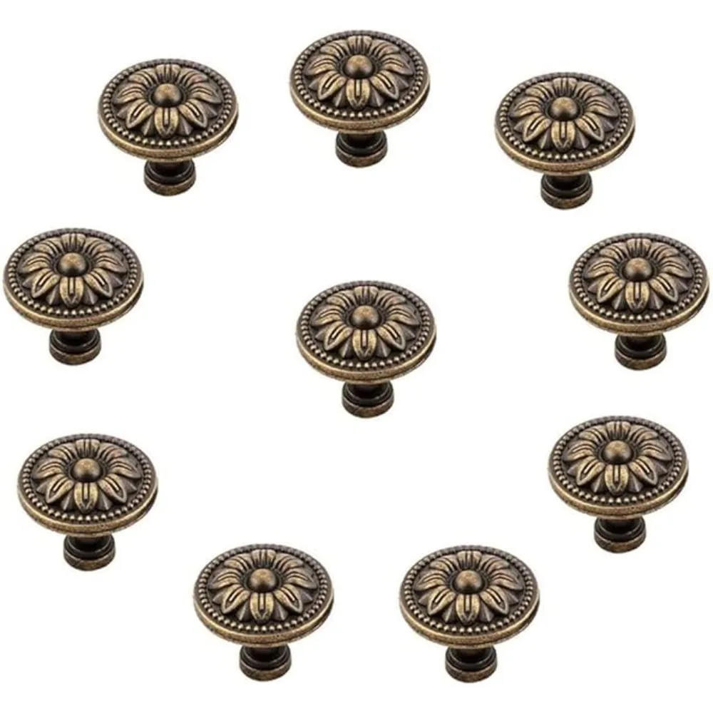 الفرنسية خمر ثقب واحد النحاس مقبض باب الخزانة اللون البرونزي درج سحب لتحسين المنزل #2