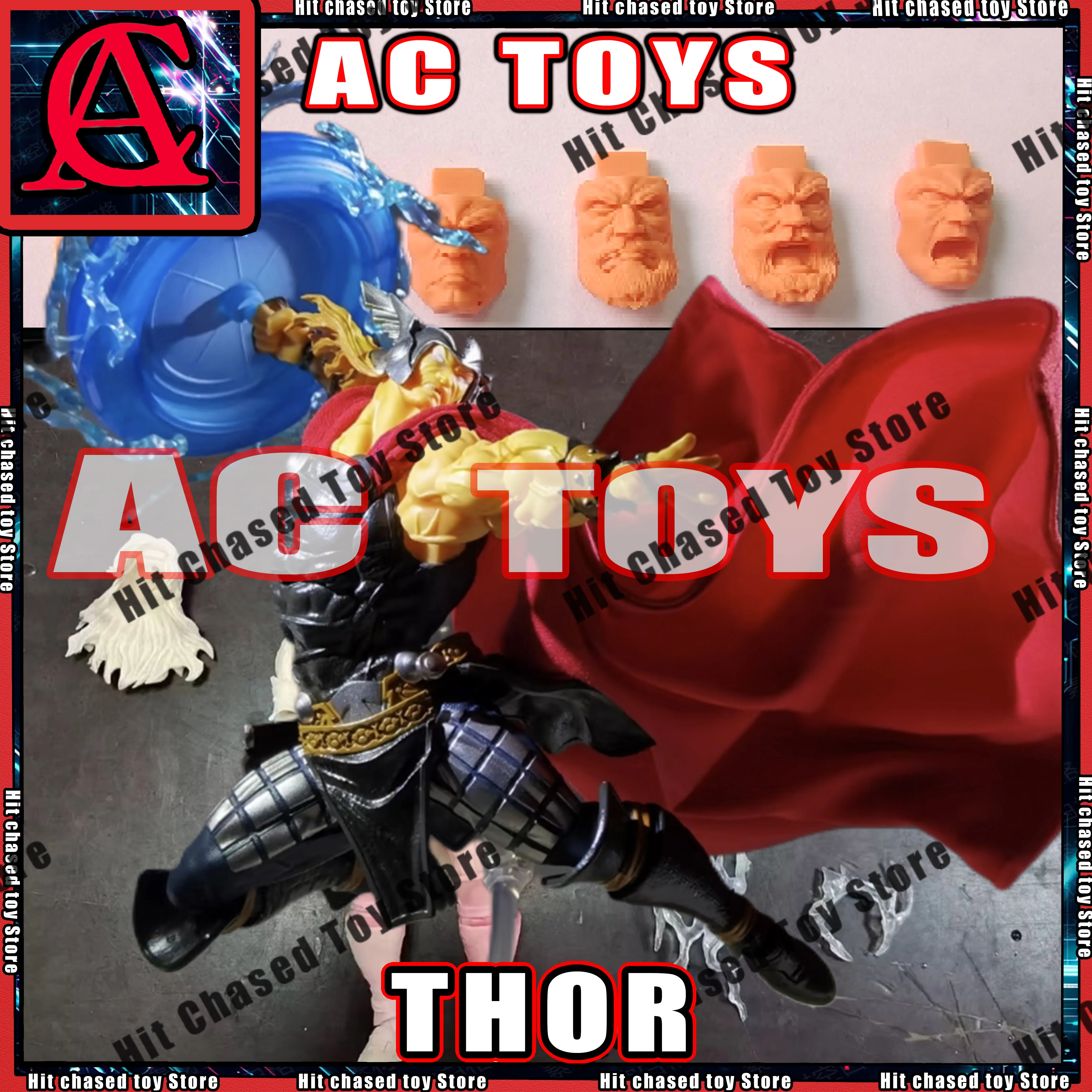 Ac Factory Toys Thor Thunder Marvel Hero Аниме Фигурка Фигурка Kaiyodo Удивительный Yamaguchi Revoltech Ko Модель Детская игрушка в подарок