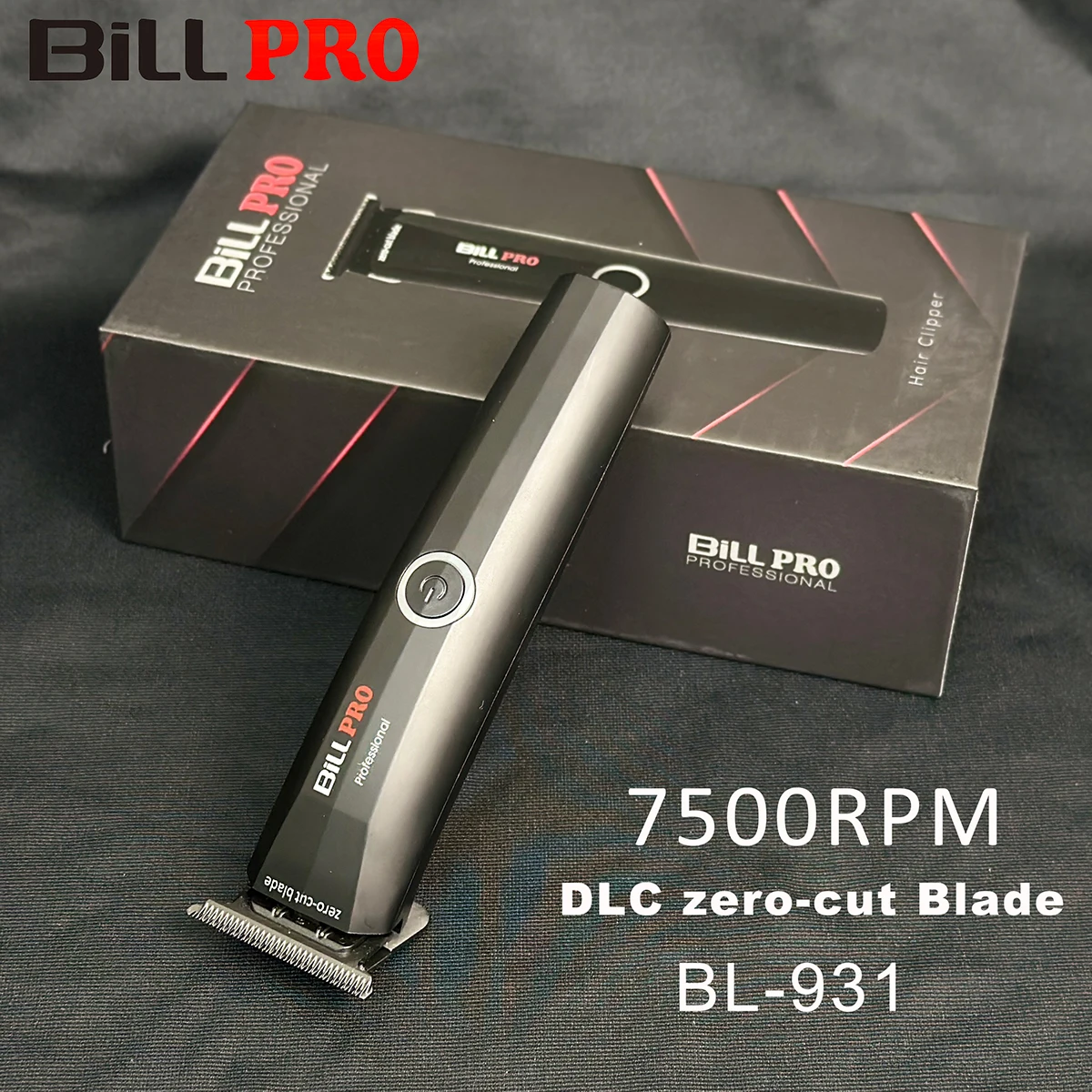 BILLPRO BL-931 Professional Men's Hair Trimmer DLC Zero-cut Blade Gradient Electric Hair Clipper Barbershop salon Tools