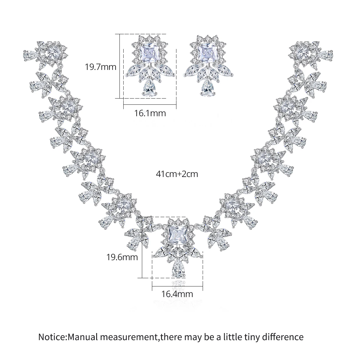 LUOTEEMI Royal Queen Bridal Jewelry Sets For Women Luxury Necklace Earrings Wedding Dress Bride Jewelry Set Engagement Gifts