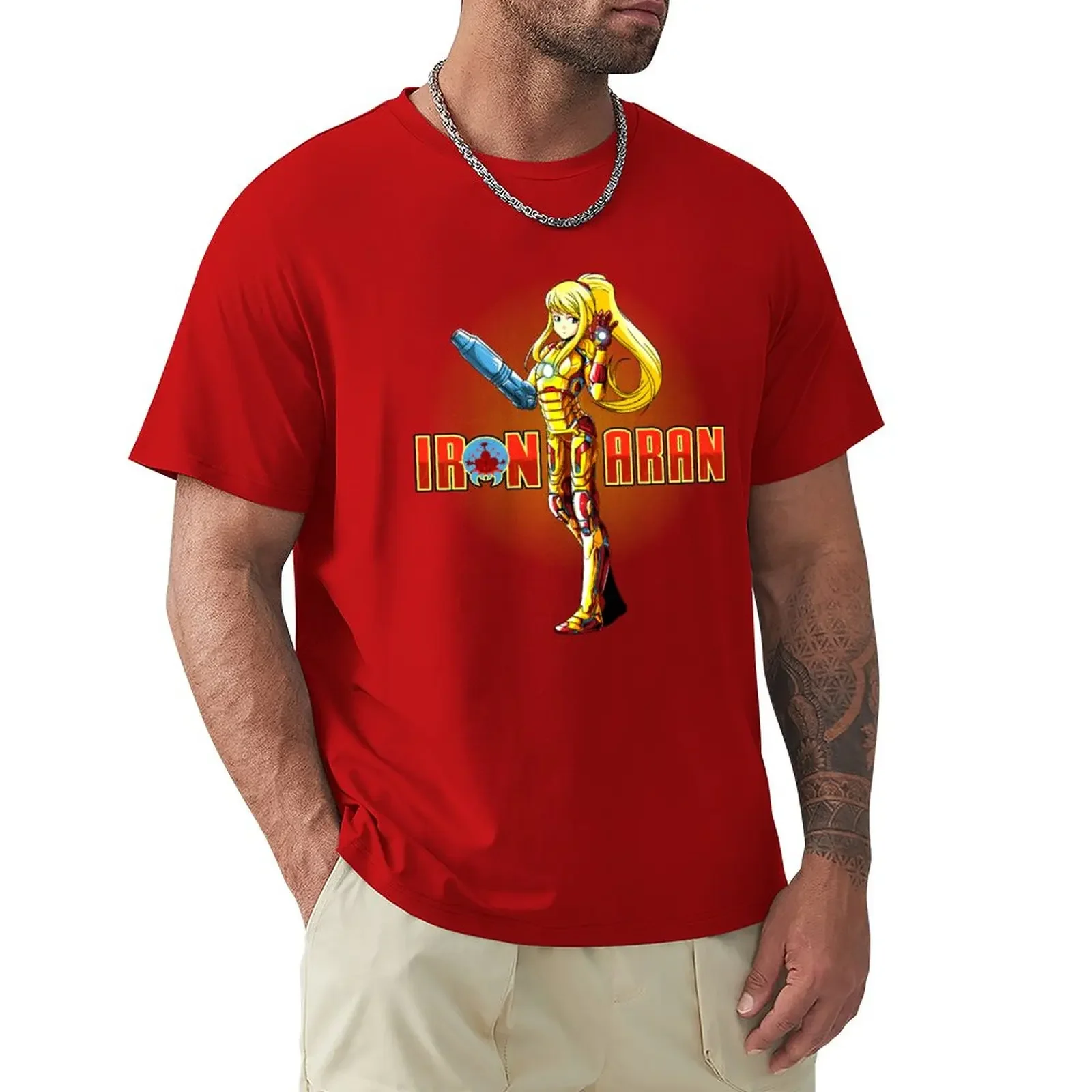 Iron Samus T-Shirt anime aesthetic clothes men t shirts