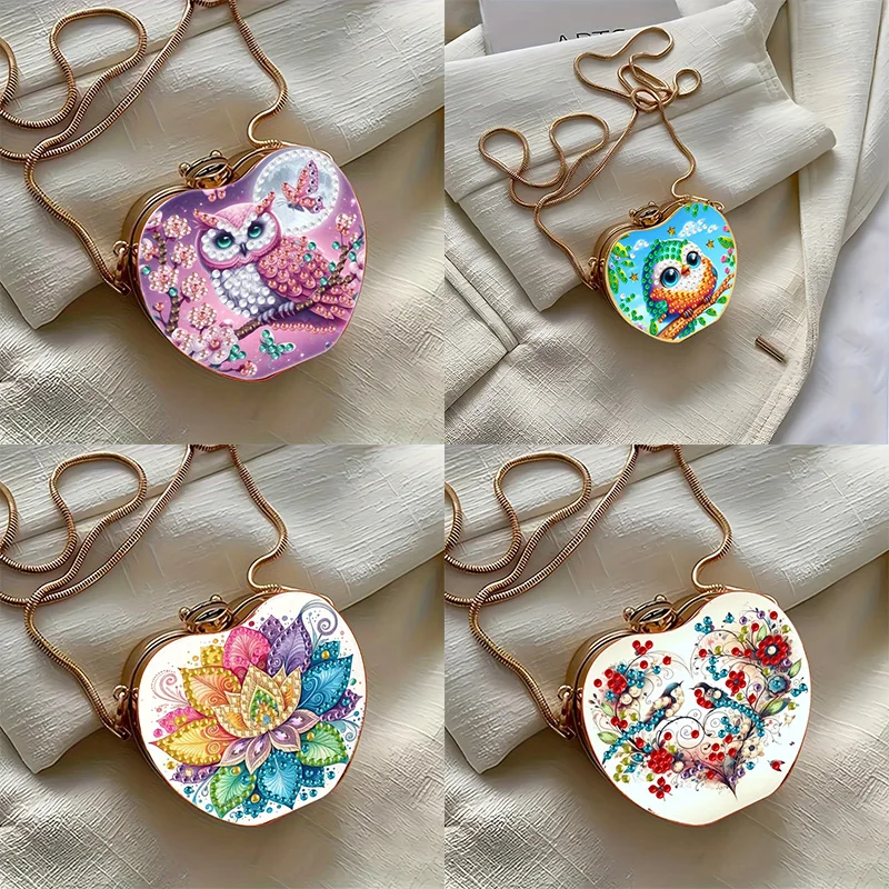 Diamond Painting DIY Girl Shoulder Bag Crystal Embellishment with Diamond Embroidery Ladylike Charm Crossbody Bag Holiday Gifts