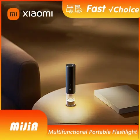 새로운 Xiaomi Mijia 다기능 LED 손전등 Zoomable 울트라 브라이트 토치 창 차단기 안전 벨트 커터 비상 조명