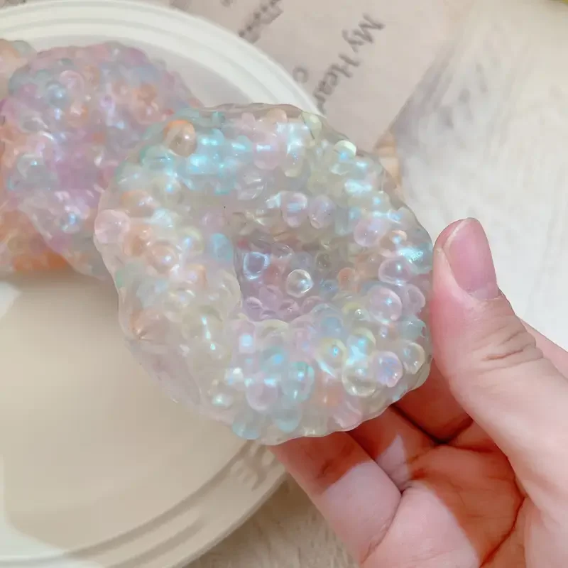 Bola antiestrés con cuentas pop blandas coloridas, juguete sensorial súper suave para adultos y niños, regalos para aliviar la ansiedad
